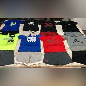 Bundle of 8 Athletic Short Sets: Nike, Under Armour, Jordan - Size 4